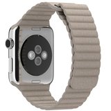 Curea iUni compatibila cu Apple Watch 1/2/3/4/5/6/7, 40mm, Leather Loop, Piele, Kaki